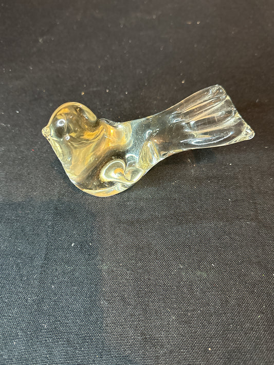 Glass Bird Paperweight 4.5" Long and 3" Tall 1/2 lb No chips or cracks