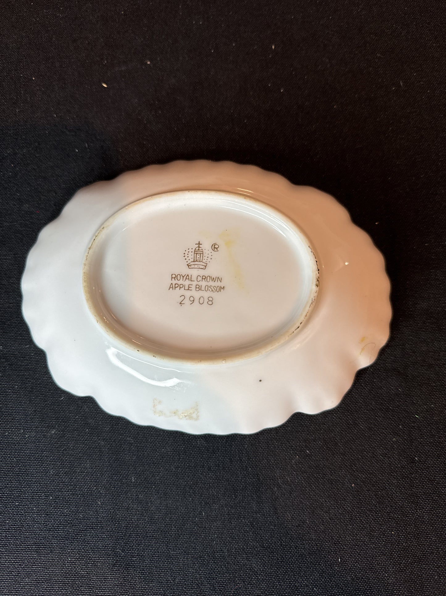 Royal Crown (Japan) "Apple Blossom" #2908 Nut & Candy Dish 6.5" x 5"