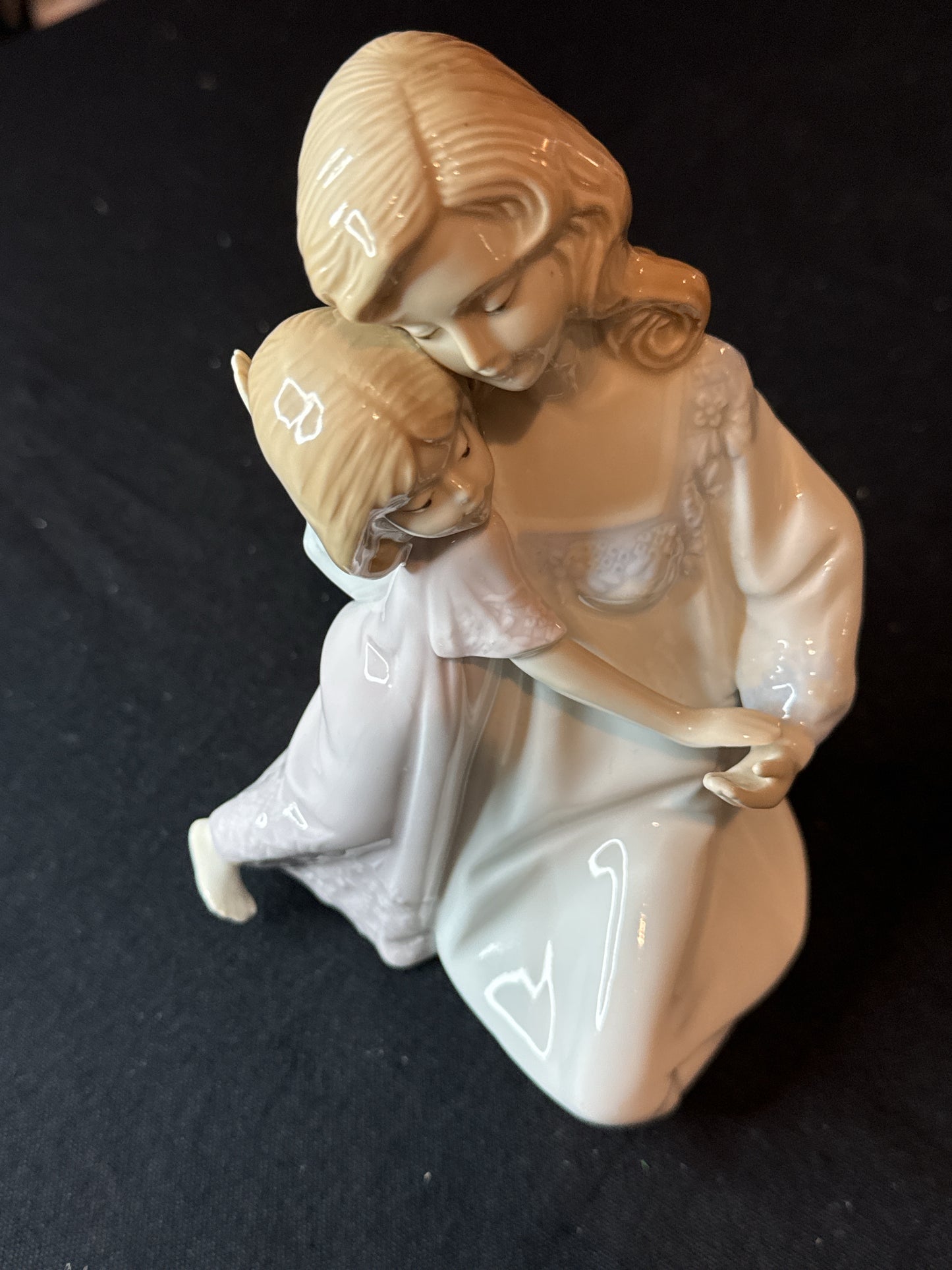 Vintage Paul Sebastian Mother & Daughter Porcelain Figurine 1990 7.5" Tall