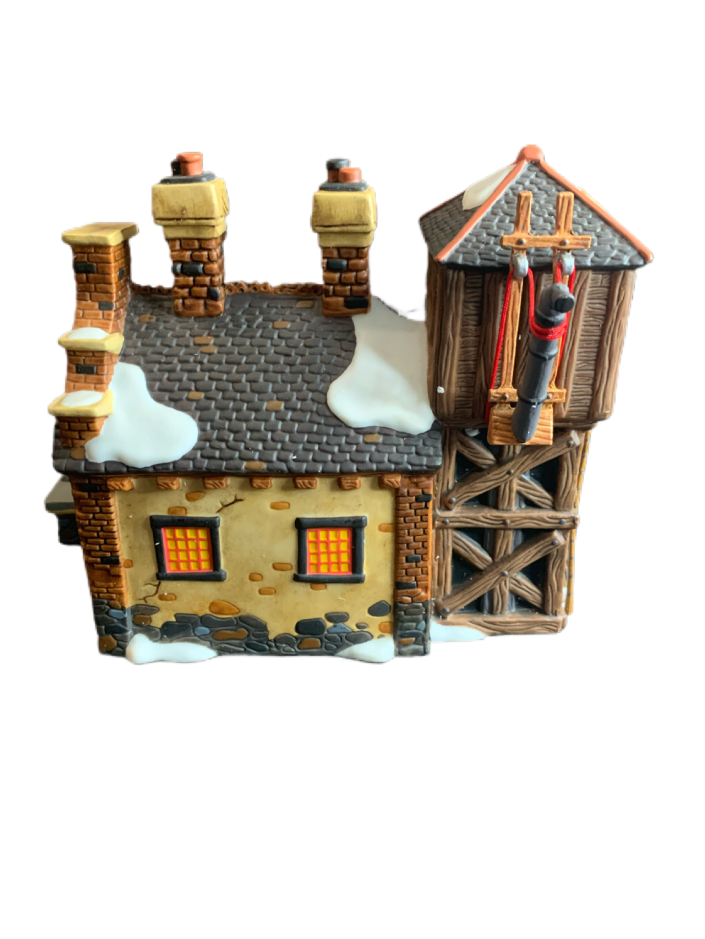 Vintage Dept 56 The Locomotive Shed and Water Tower in Box #58465 Dickens Village House