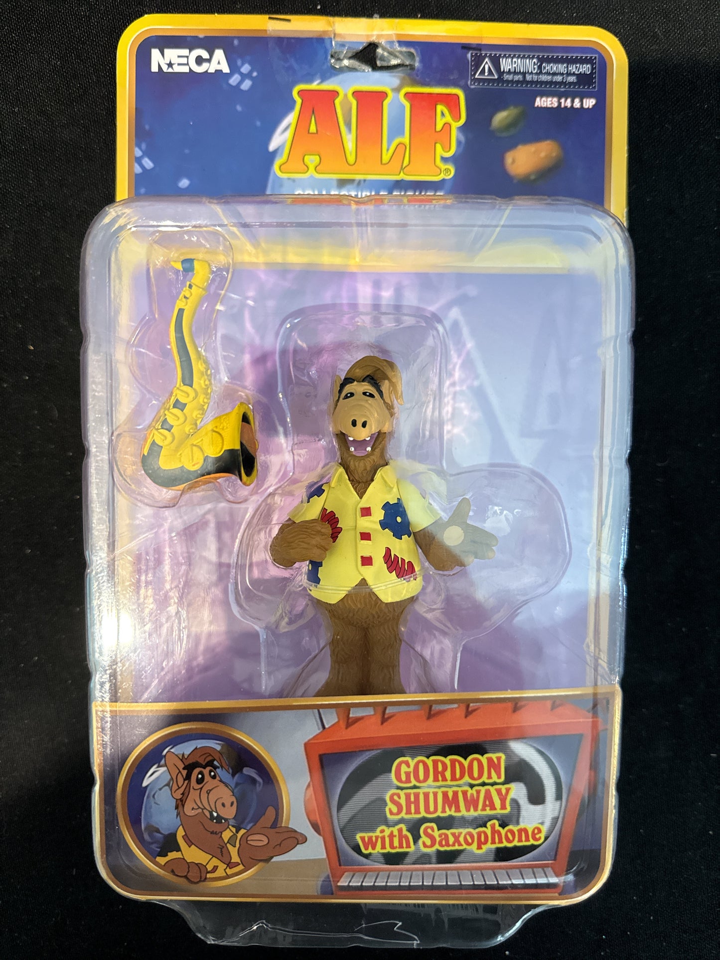 NECA ALF Collectible Figure 4" Action Figure Gordon Shumway w/ Saxaphone NIB