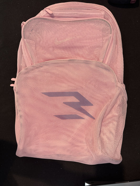 Nike RAN 3BRAND BLITZ Russell Wilson Pink Backpack w/ Pouch & Padded Straps New w/Tags