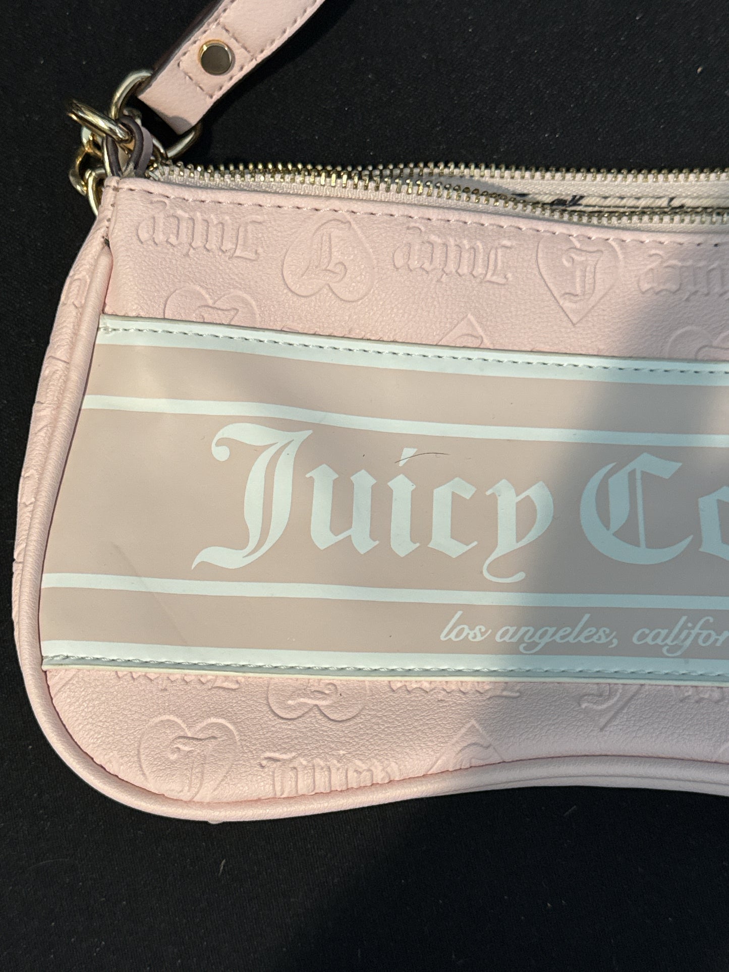 Juicy Couture Fashionista Shoulder Bag Powder Blush Purse 11.5" x 6"