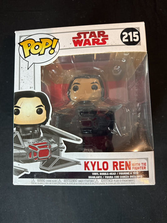 Funko Pop! Star Wars Kylo Ren w/ Tie Fighter #215 Bobble Head New In Box