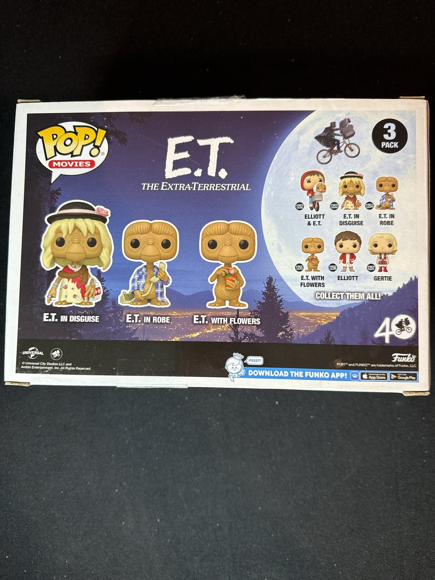 Funko Pop! E.T. in Disguise/In Robe/With Flowers 3-Pack Walmart Exclusive New in Box
