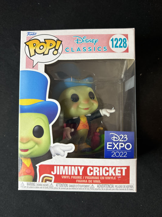 Funko Pop! Disney Classics Jiminy Cricket #1228 Vinyl Figure Disney 2023 Expo NIB