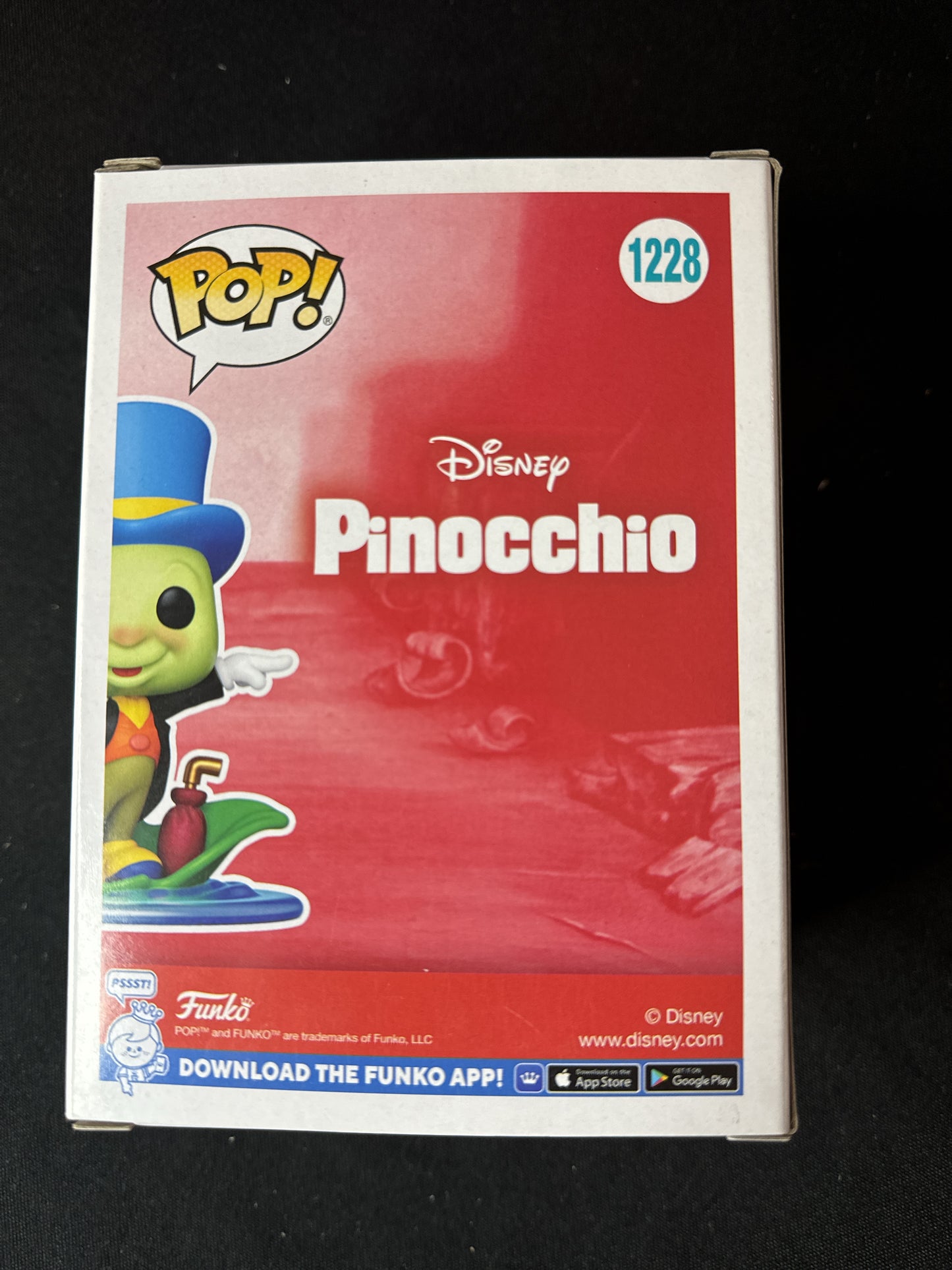 Funko Pop! Disney Classics Jiminy Cricket #1228 Vinyl Figure Disney 2023 Expo NIB