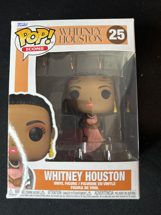 Funko Pop! Icons Whitney Houston #25 Vinyl Figure New in Box