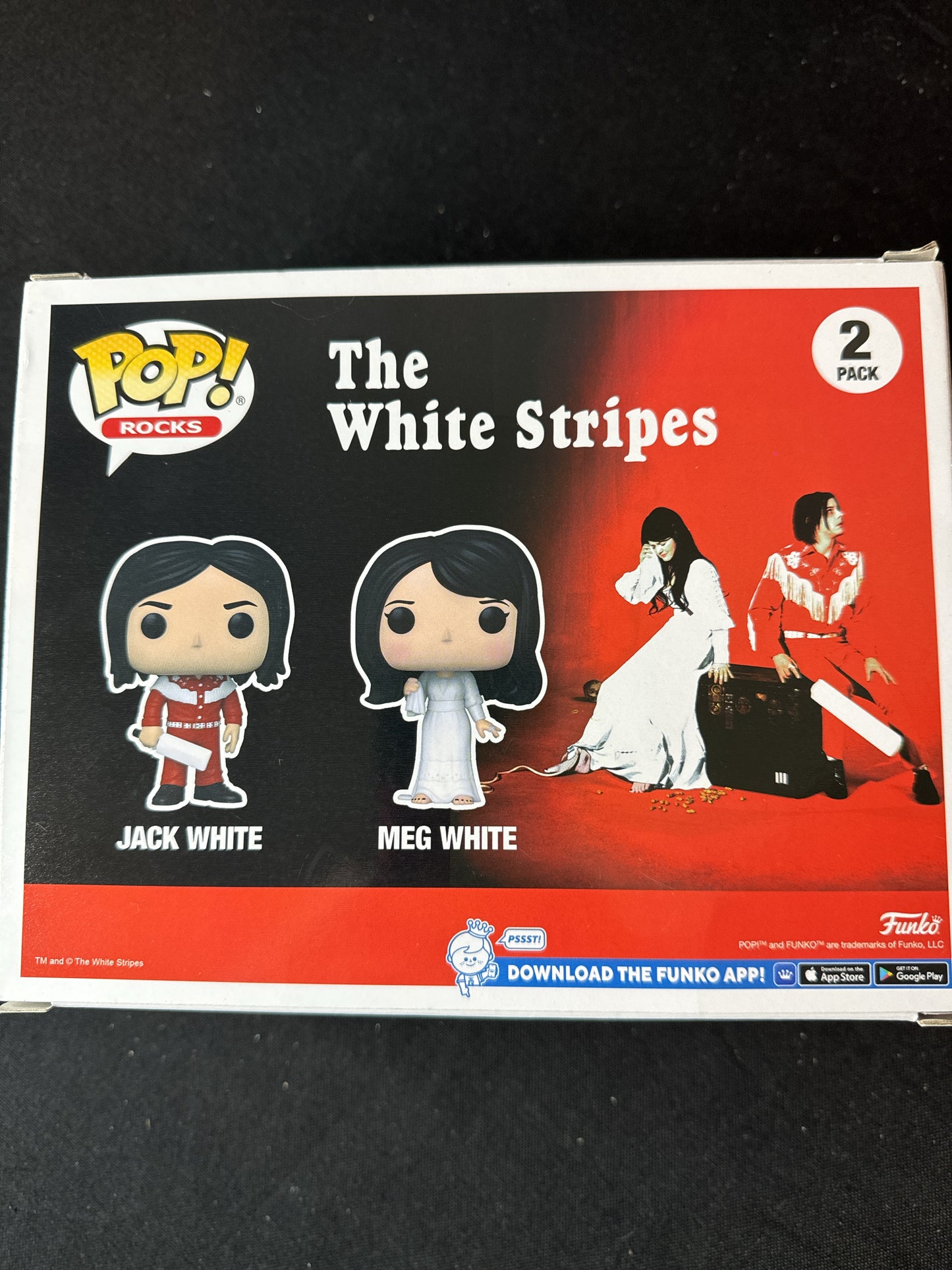 Funko Pop! Rocks Jack White & Meg White 2-Pack The White Stripes Vinyl Figures NIB