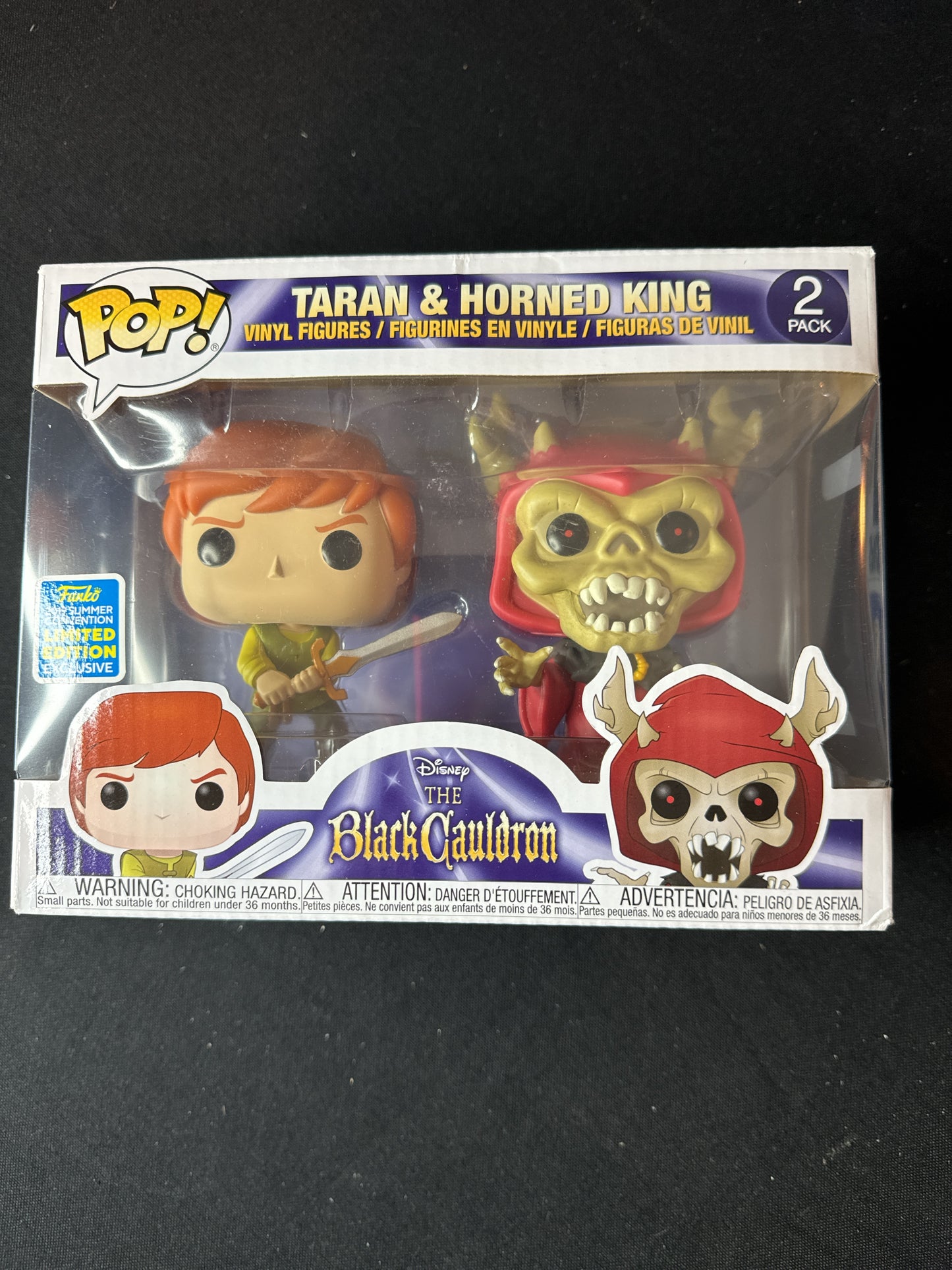 Funko Pop! Taran & Horned King 2-Pack Vinyl Figures Disney's The Black Cauldron NIB