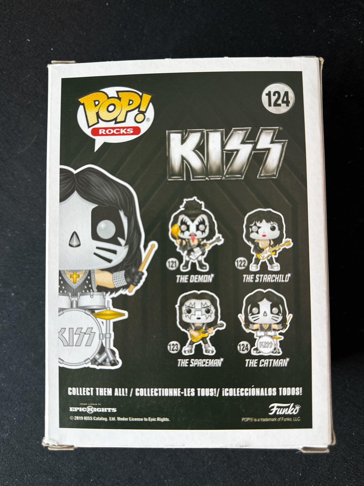 Funko Pop! Rocks Kiss #124 Peter Criss The Catman Vinyl Figure NIB