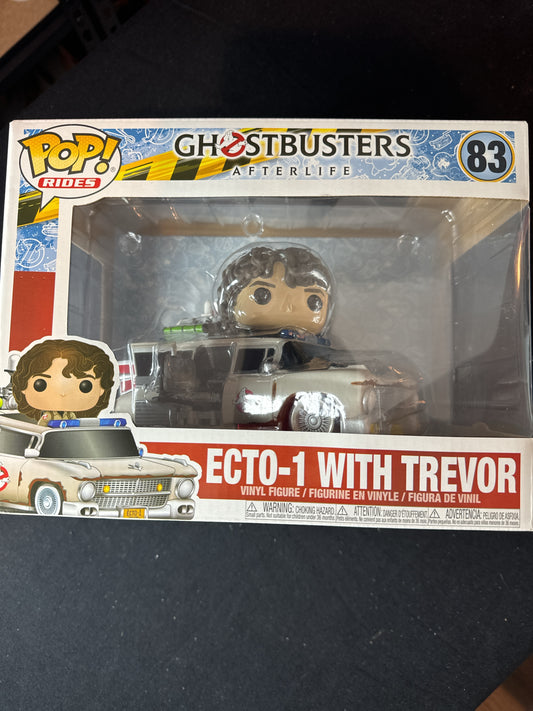 Funko Pop! Rides Ghostbusters Afterlife  #83 Ecto-1 With Trevor Vinyl Figure NIB