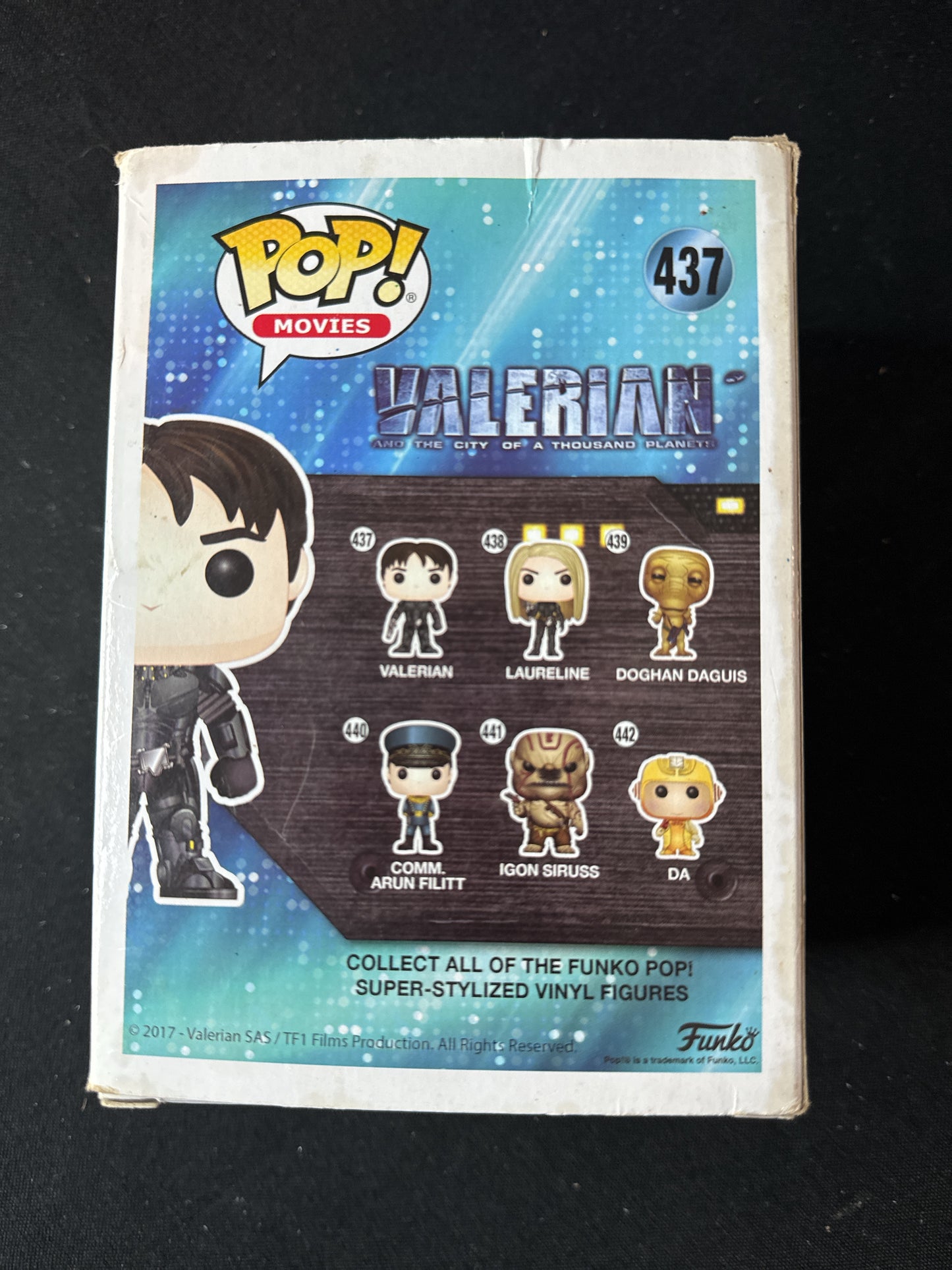 Funko Pop! Movies Valerian #437 Valerian Vinyl Figure NIB