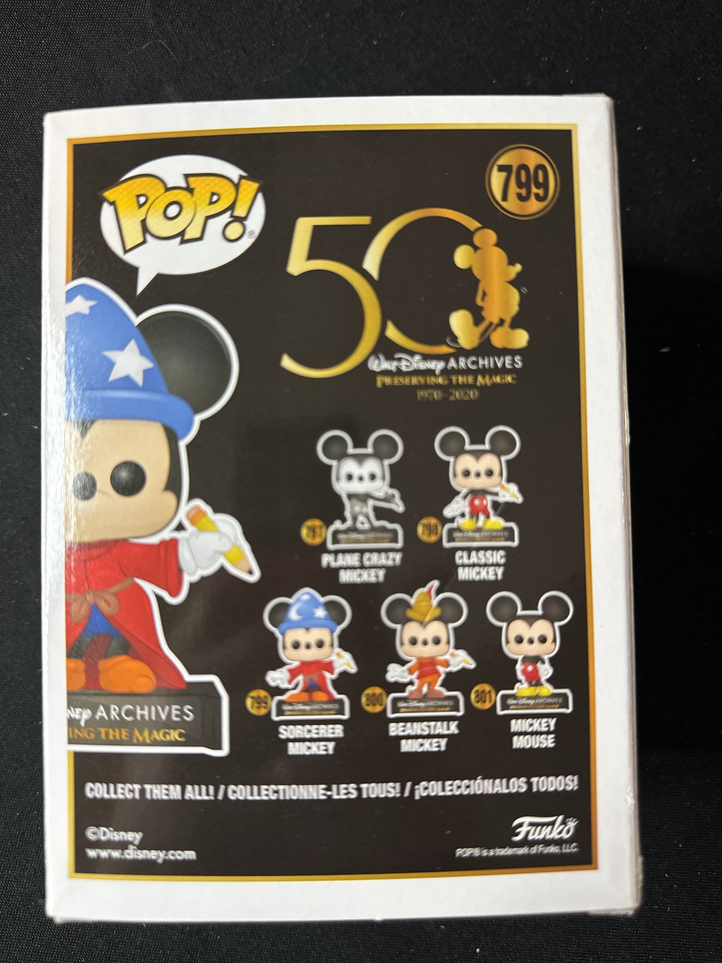 Funko Pop! 50th Walt Disney Archives #799 Sorcerer Mickey Vinyl Figure NIB