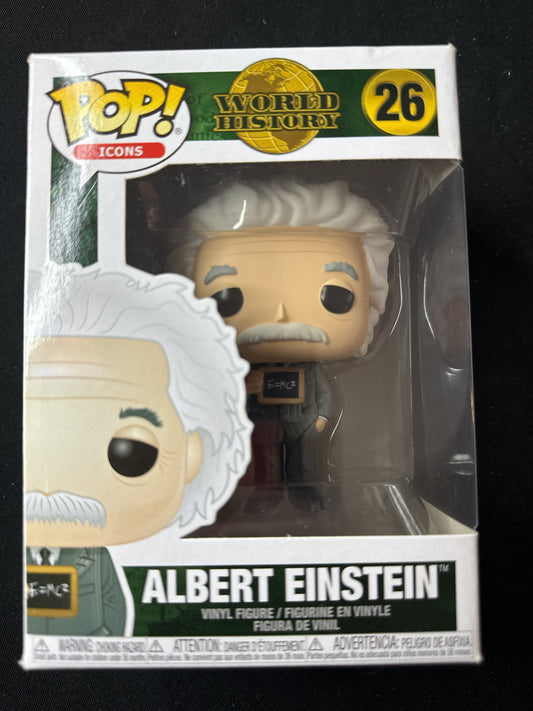 Funko Pop! Icons World History #26 Albert Einstein Vinyl Figure NIB