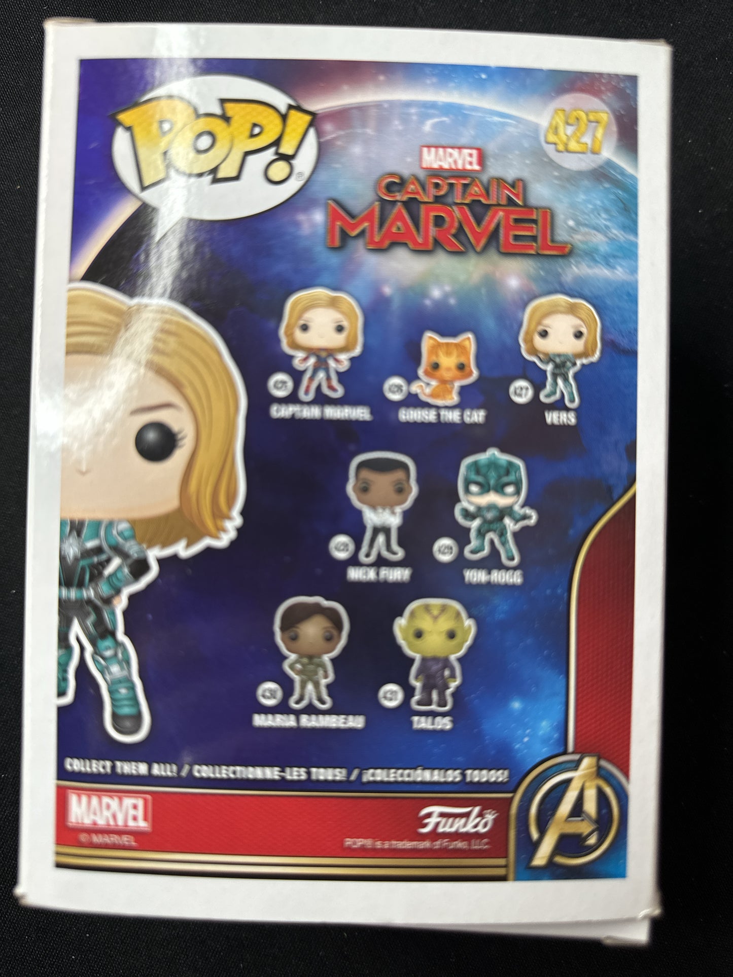 Funko Pop! Marvel Captain Marvel Vers Bobble Head Vinyl Figure NIB