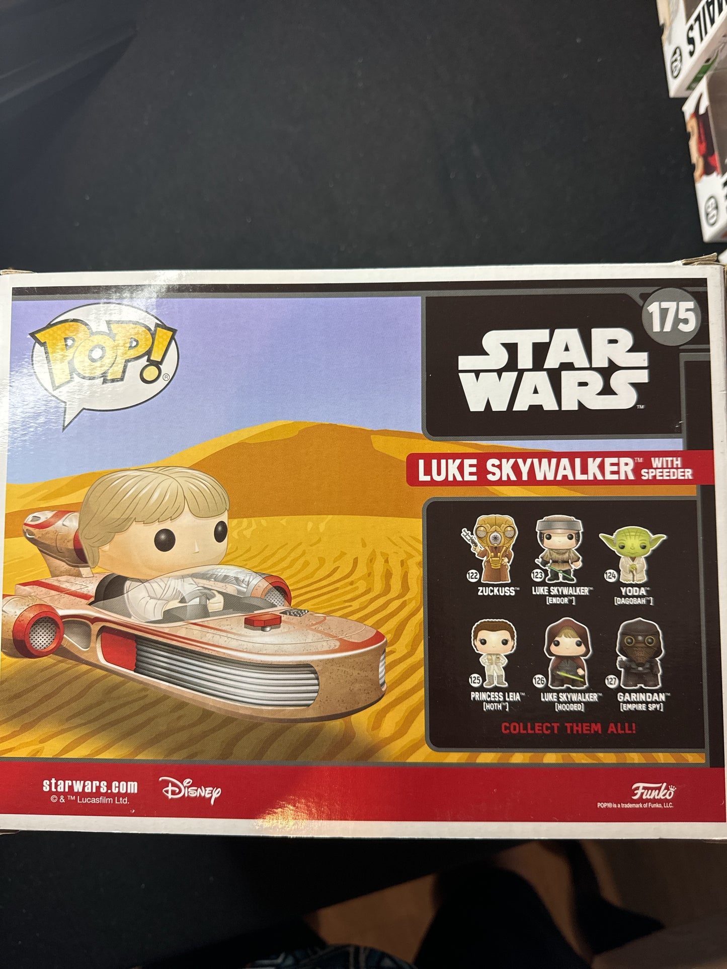 Funko Pop! Star Wars #175 Luke Skywalker with Speeder Vinyl Bobble Head NIB