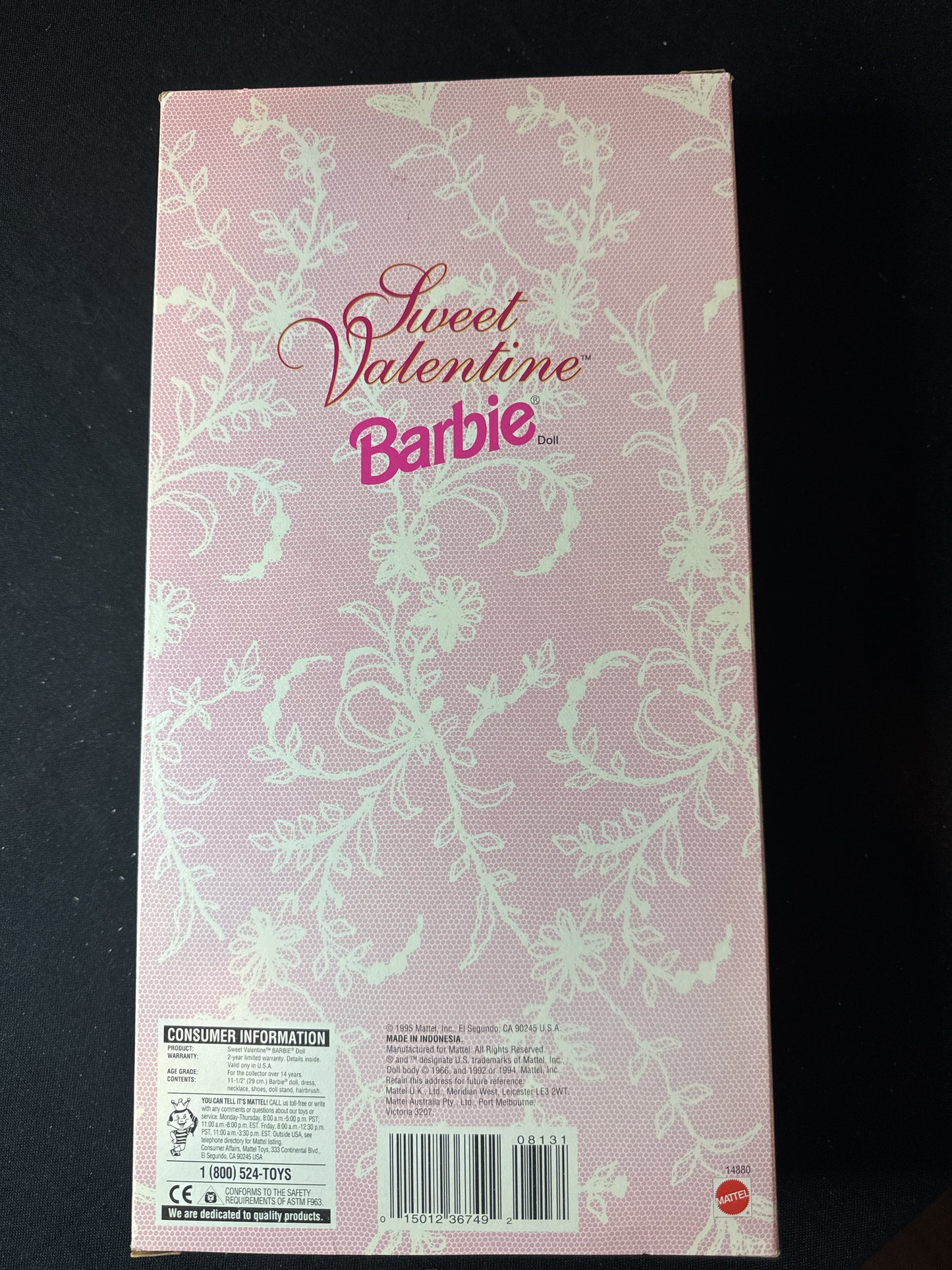 Barbie 1995 Sweet Valentine Collection Mattel Be My Valentine New in Box