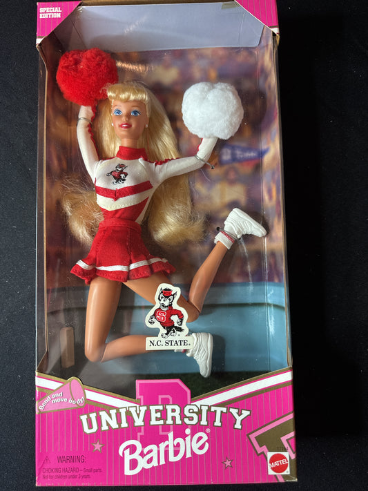 Barbie NC State University 1996 Cheerleader Mattel New In Box