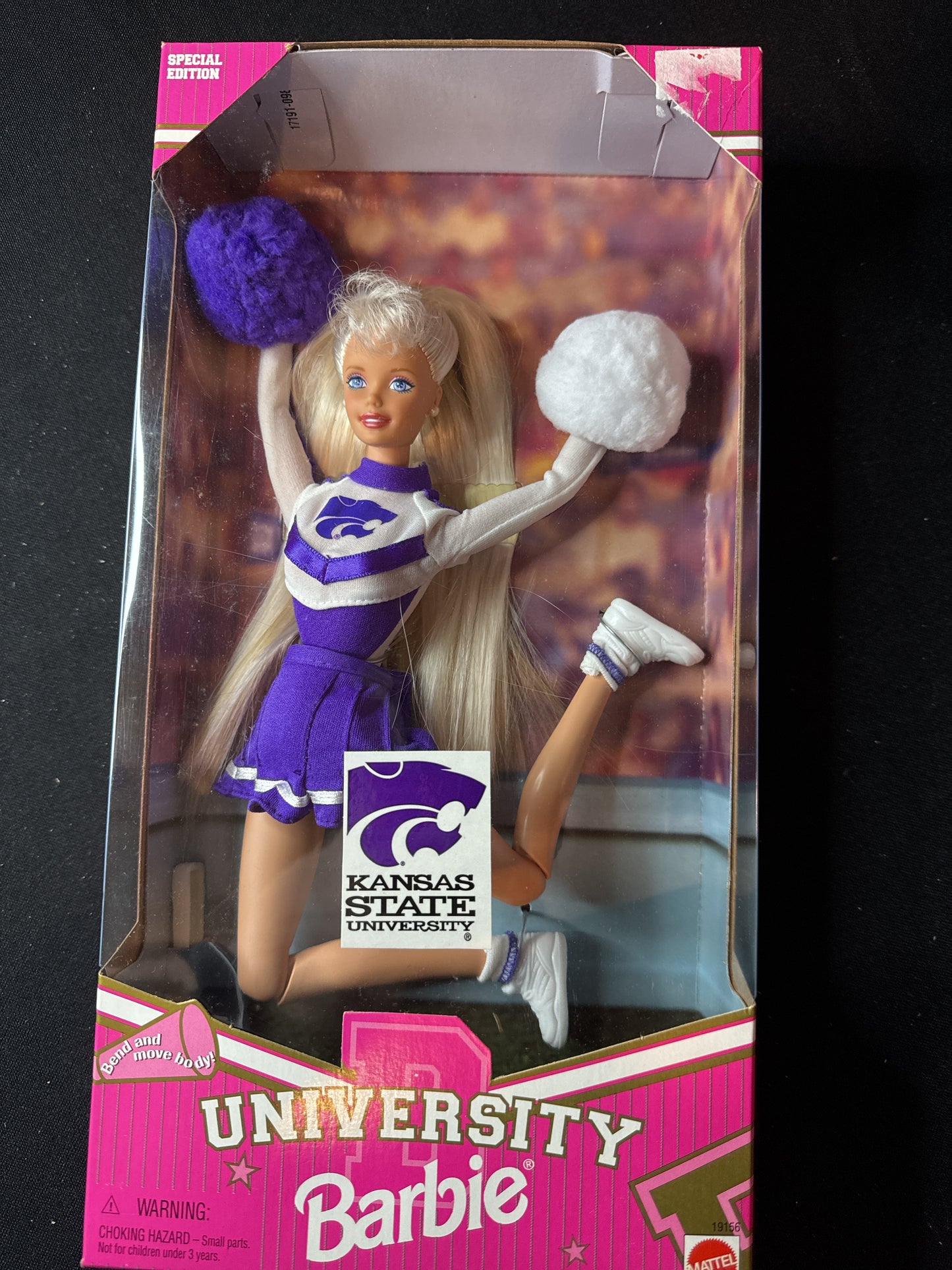 Barbie University Kansas State University Cheerleader Mattel 1996 New in Box