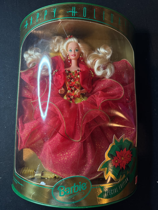 Barbie Happy Holidays 1993 Collectible Doll Mattel 10824 New in Box