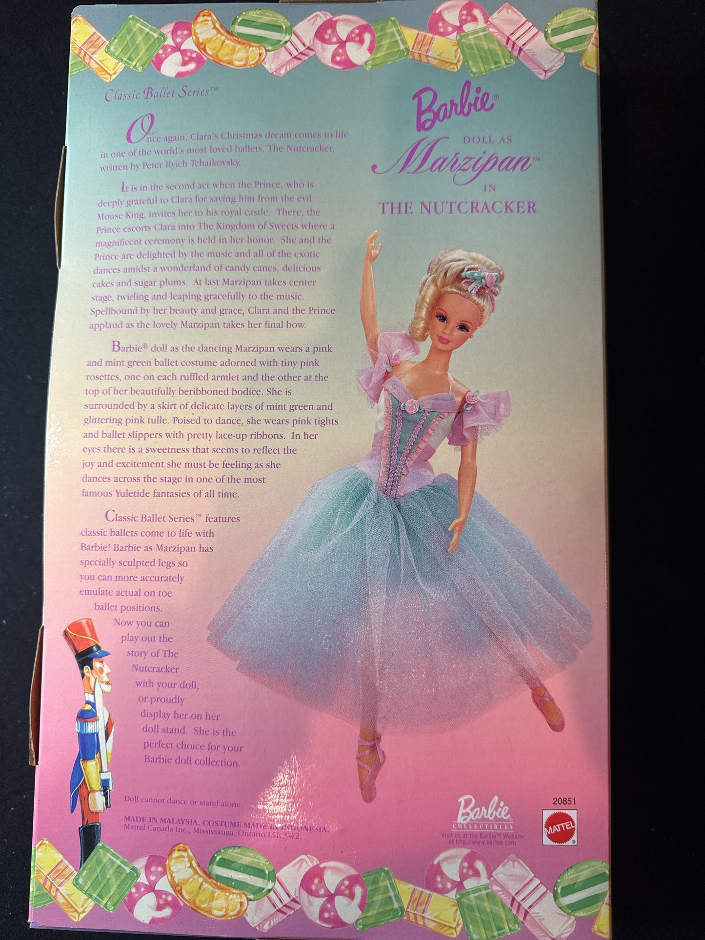 Barbie as Marzipan in The Nutcracker Classic Ballet Series Mattel 1998 New in Box