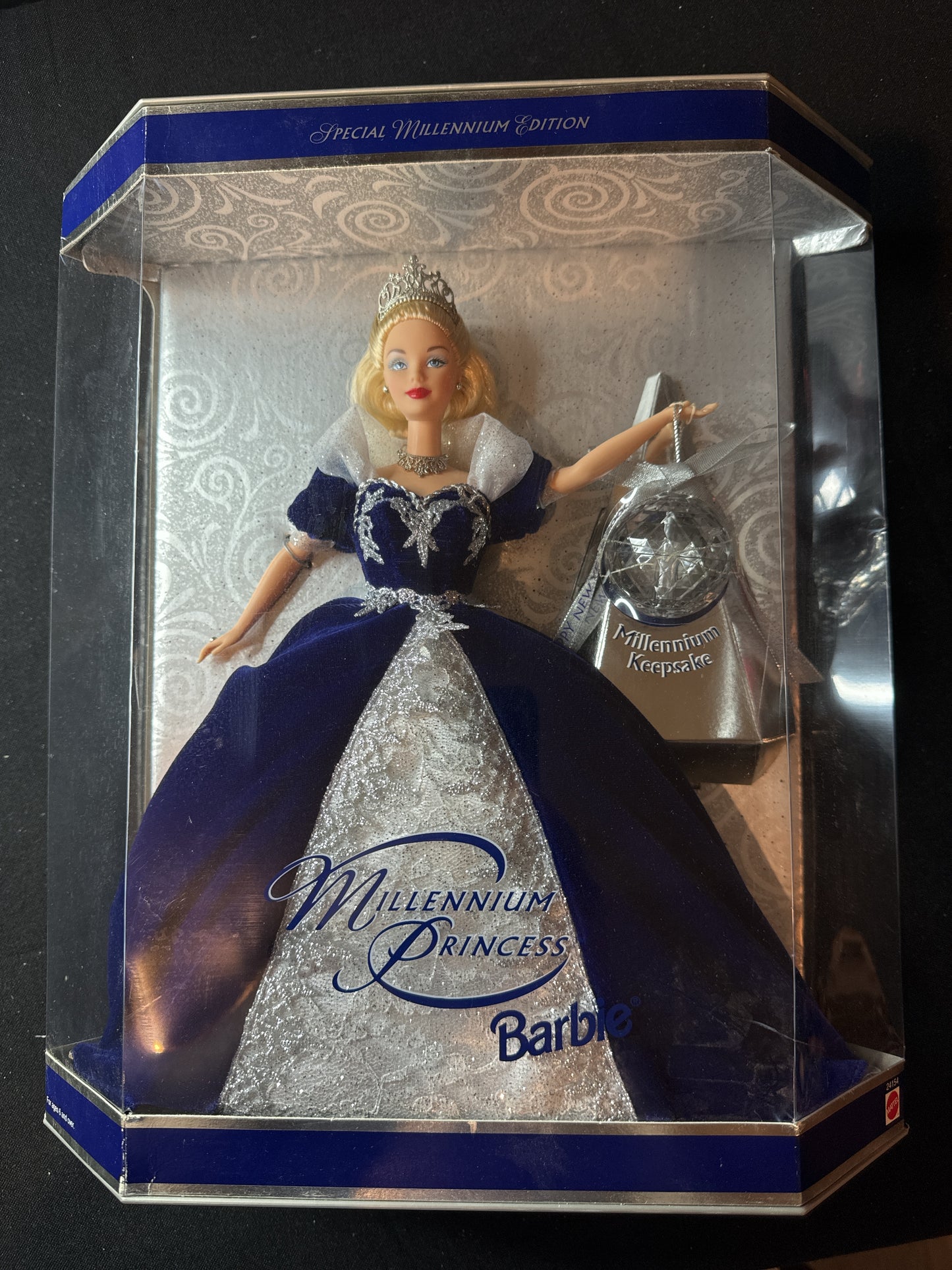 Barbie Millennium Princess 1999 Special Edition Blue Dress Disco Ball New in Box