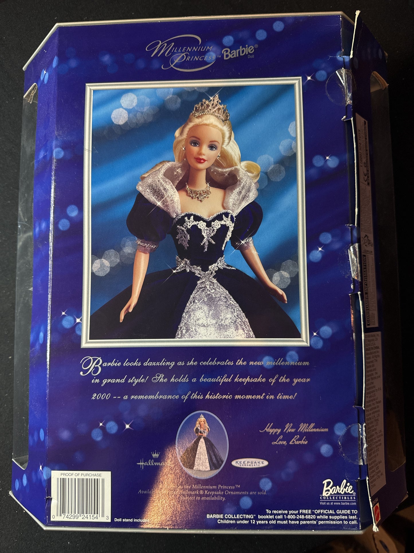 Barbie Millennium Princess 1999 Special Edition Blue Dress Disco Ball New in Box