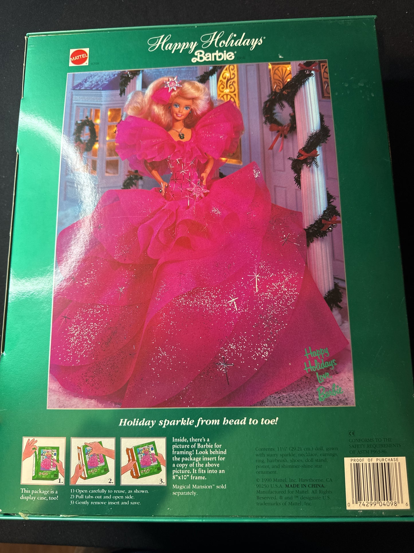 Barbie Happy Holidays 1990 Mattel with Keepsake Ornament New in Box