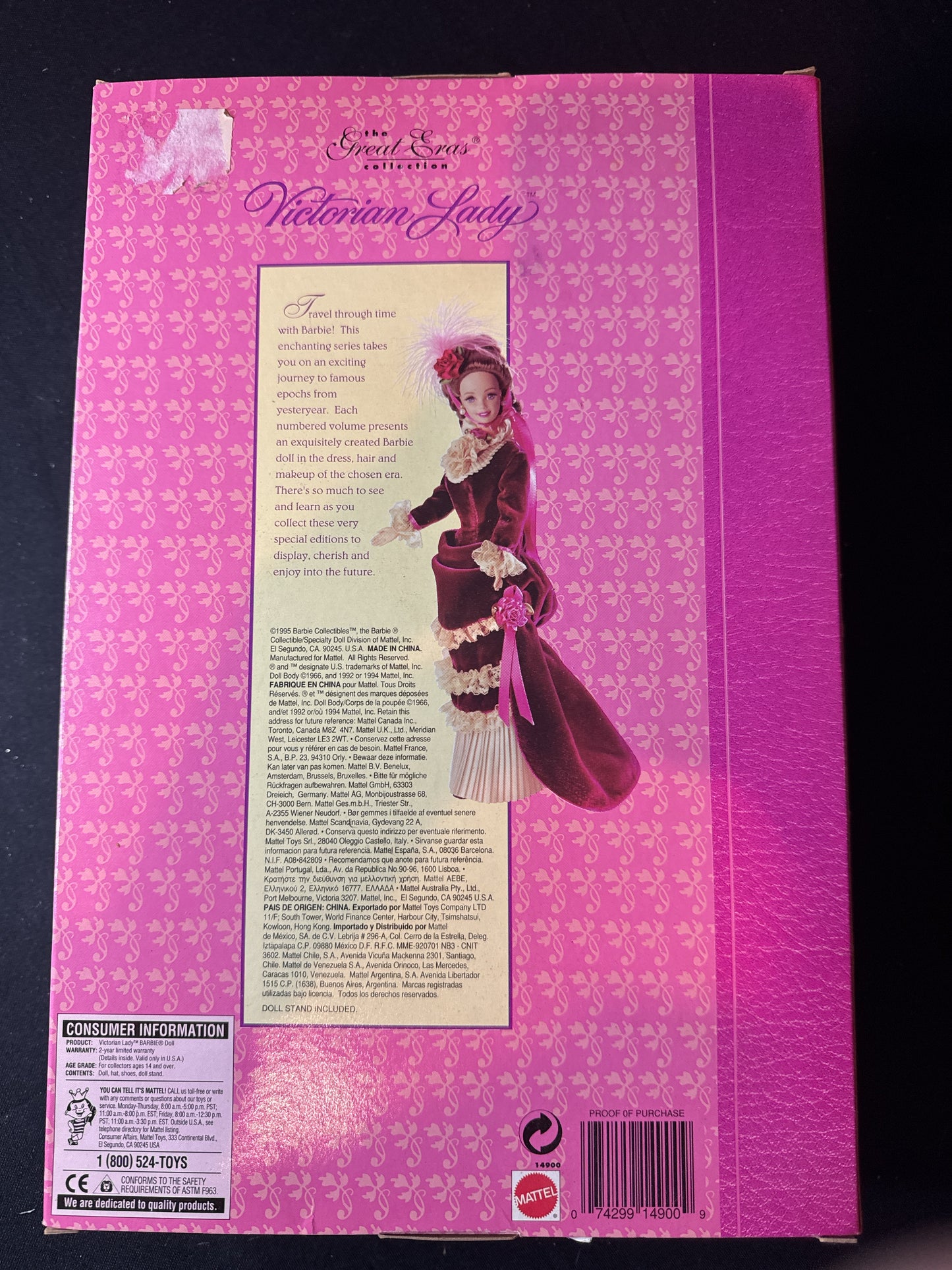 Barbie Victorian Lady The Great Eras Collection 1995 Mattel New in Box