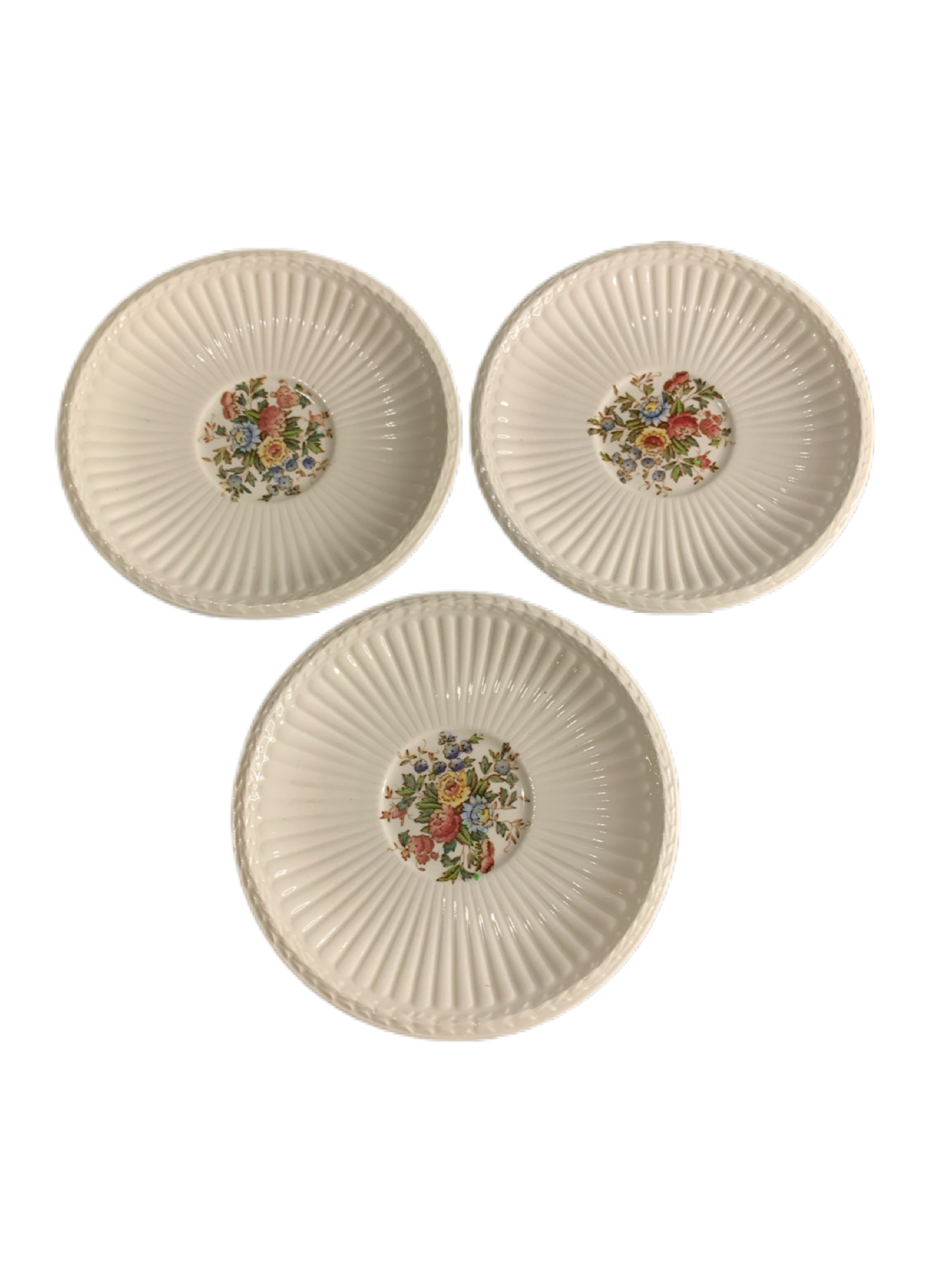 Wedgewood Edme Conway Tea Cup Saucers (3) and Bread and Butter Plates (4) Made in England