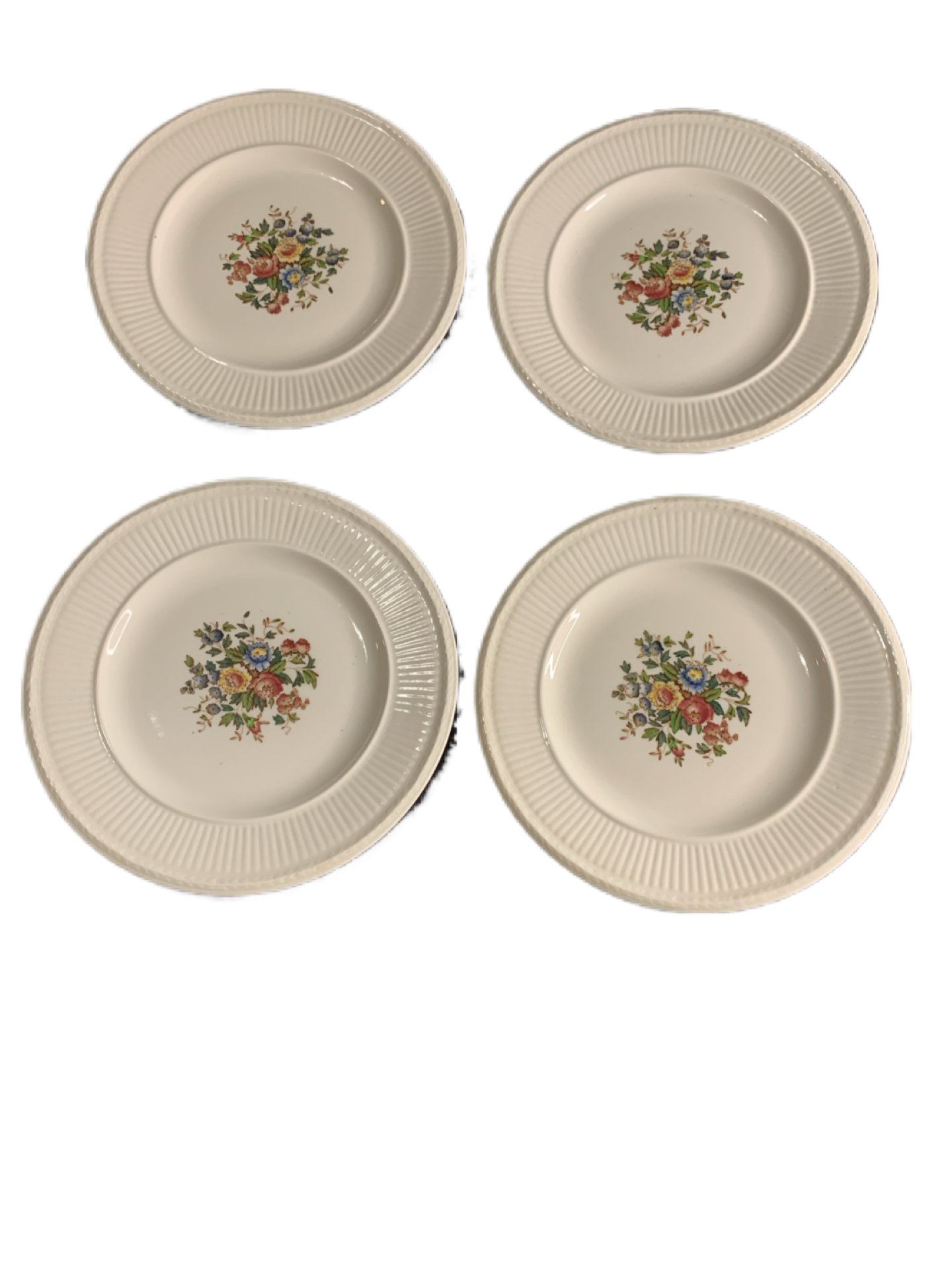 Wedgewood Edme Conway Tea Cup Saucers (3) and Bread and Butter Plates (4) Made in England