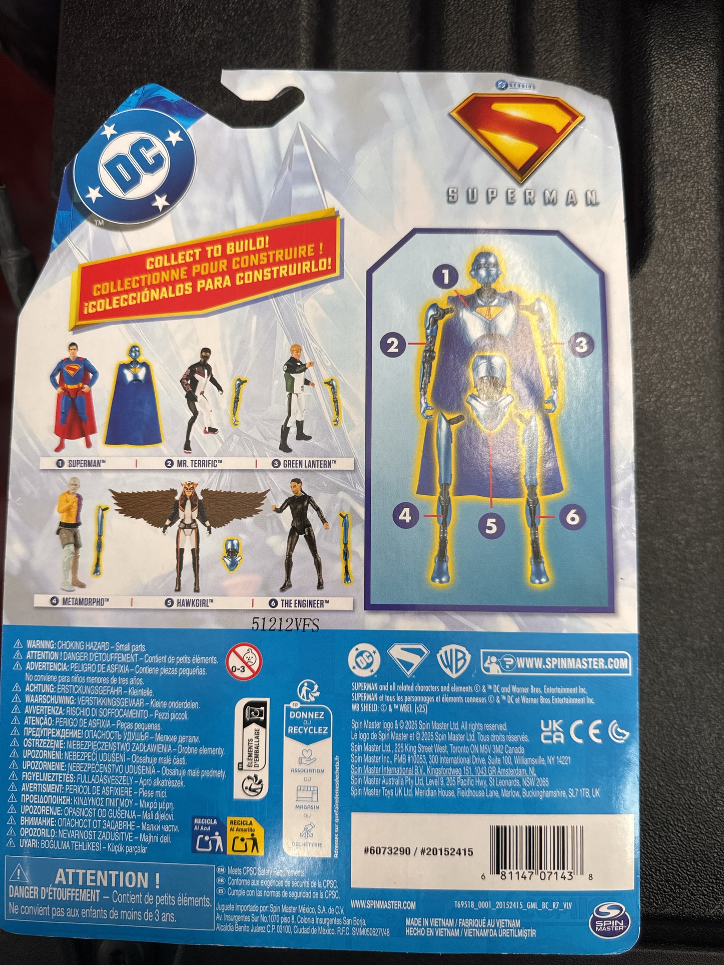 Superman DC Comics 2025 Spinmaster 6" Action Figure Collect To Build New in Box