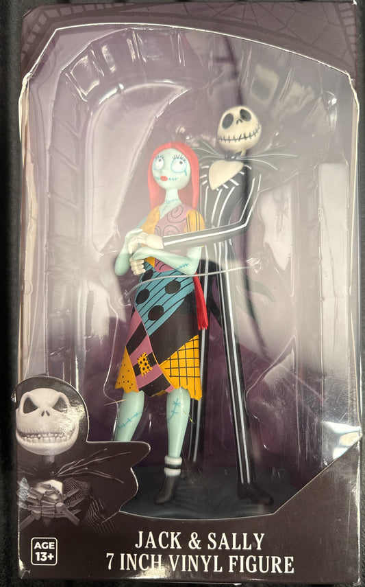 The Nightmare Before Christmas Jack & Sally 7" Vinyl Figures Disney CultureFly New in Box