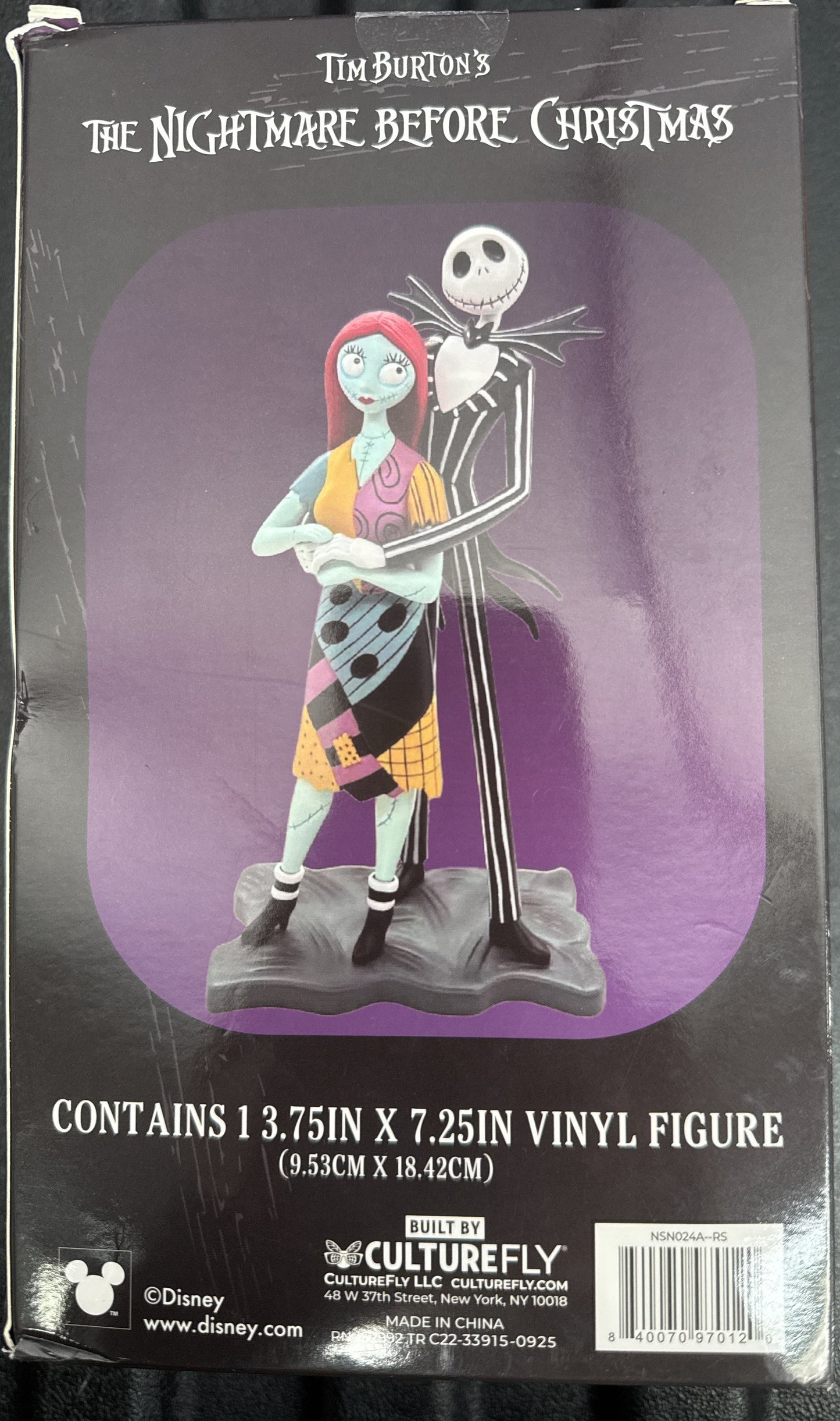 The Nightmare Before Christmas Jack & Sally 7" Vinyl Figures Disney CultureFly New in Box