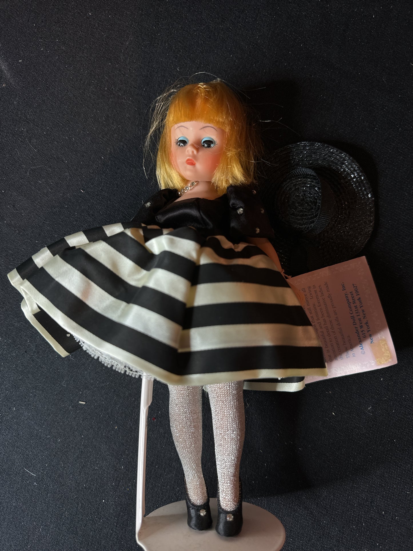 Madame Alexander 10" Doll Cissette Dinner at Eight Sephora Striped Gown No Box