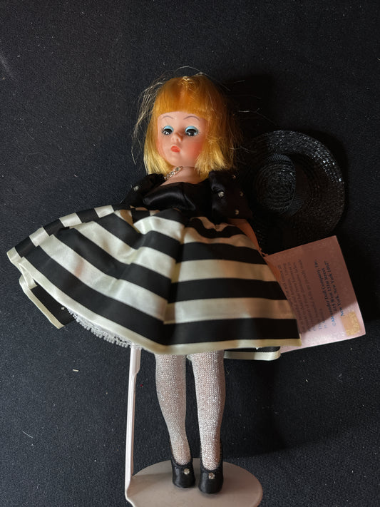 Madame Alexander 10" Doll Cissette Dinner at Eight Sephora Striped Gown No Box