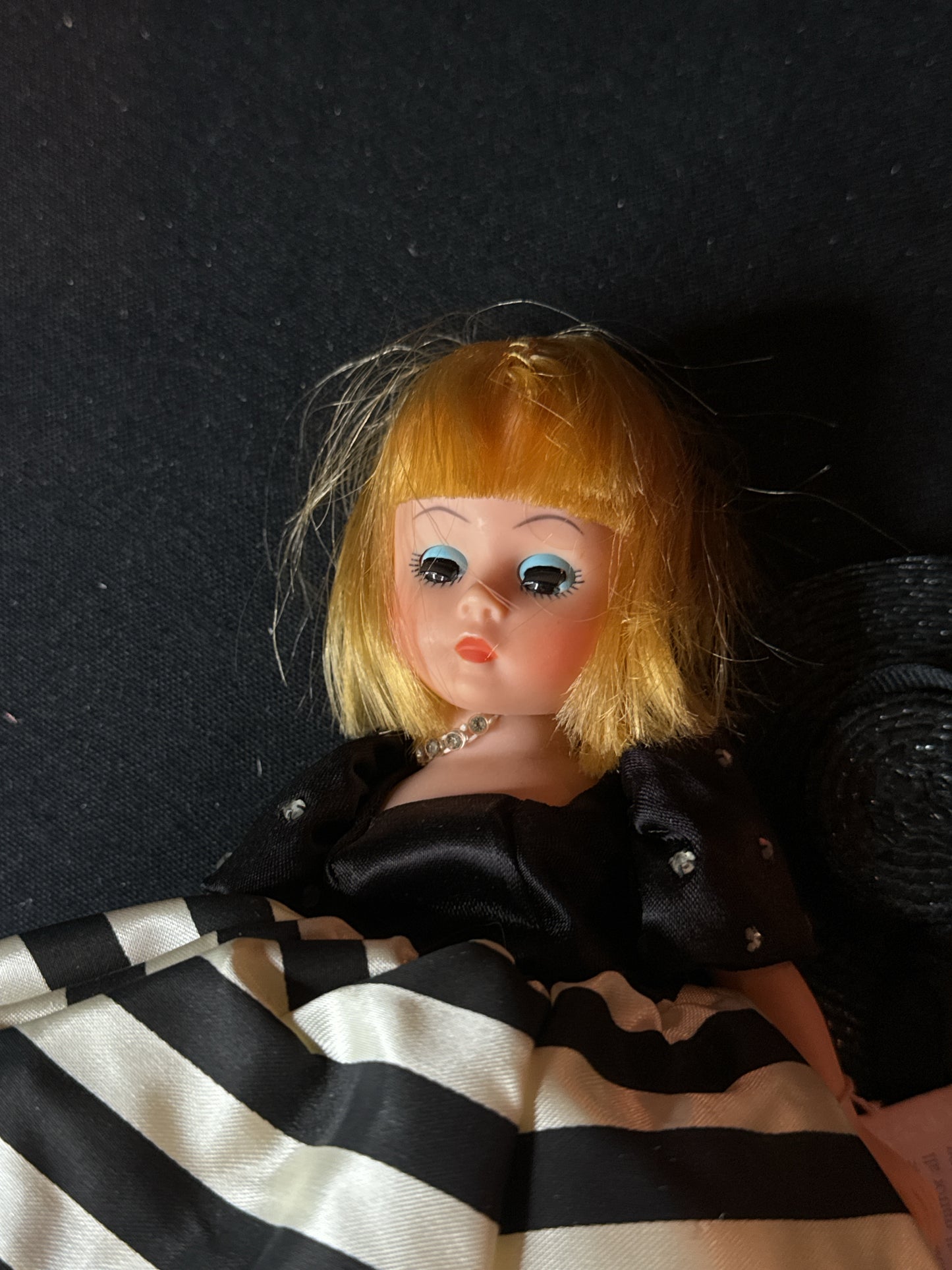 Madame Alexander 10" Doll Cissette Dinner at Eight Sephora Striped Gown No Box