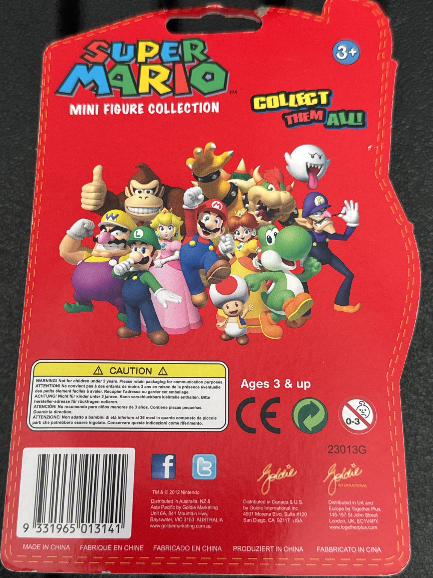 Super Mario Yoshi Running Action Figure 2.5" Nintendo World New in Box