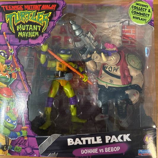 Teenage Mutant Ninja Turtles Mutant Mayhem Donnie vs Bebop Battle Pack 2023 New in Box