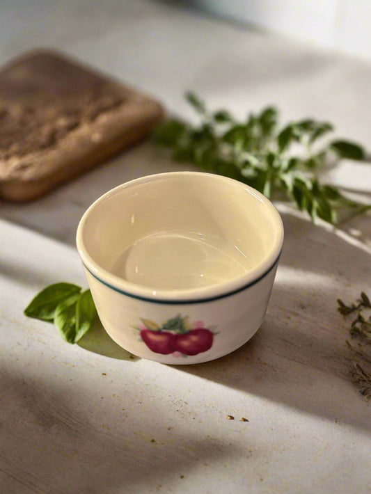 Four Star Stoneware Ramekin Condiment Bowl 3" Wide 1 5/8" Tall Apple