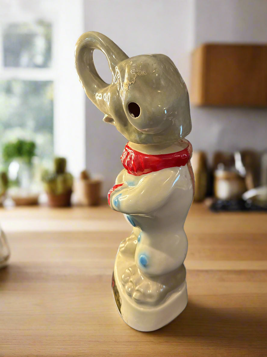 Vintage 1968 Jim Beam's Trophy Kentucky Bourbon Whiskey Decanter Circus Elephant