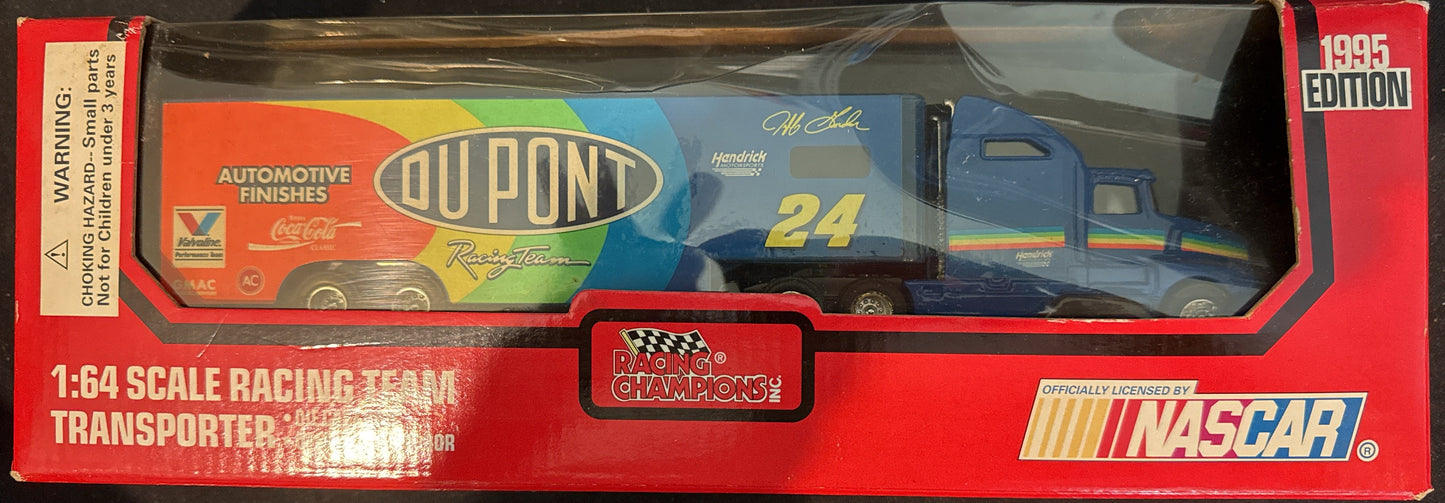 Racing Champions 1:64 Jeff Gordon #24 1995 Dupont Transporter New in Box