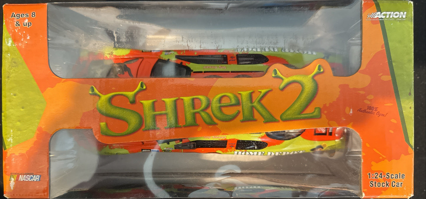 Tony Stewart #20 Home Depot Shrek 2 Action NASCAR Diecast 1:24 Scale 2004 New in Box
