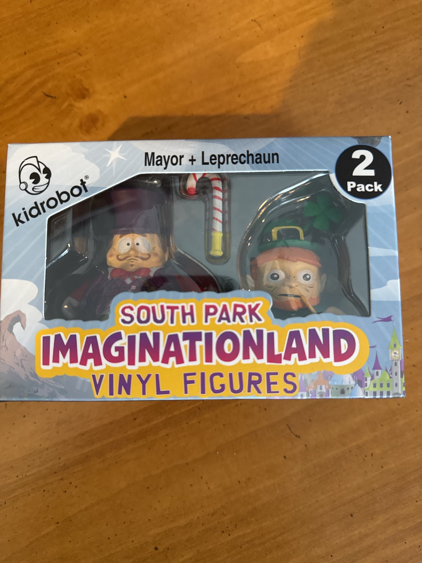 Kidrobot South Park Imaginationland Mayor and Leprechaun 3" Vinyl Figures New in Box