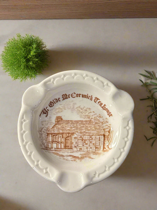 Vintage Ye Olde McCormick Teahouse by Syracuse Ashtray 5.25" Wide