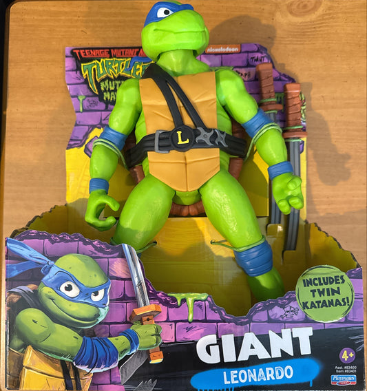 Teenage Mutant Ninja Turtles Giant Leonardo 12" Action Figure w/ Twin Katanas New in Box