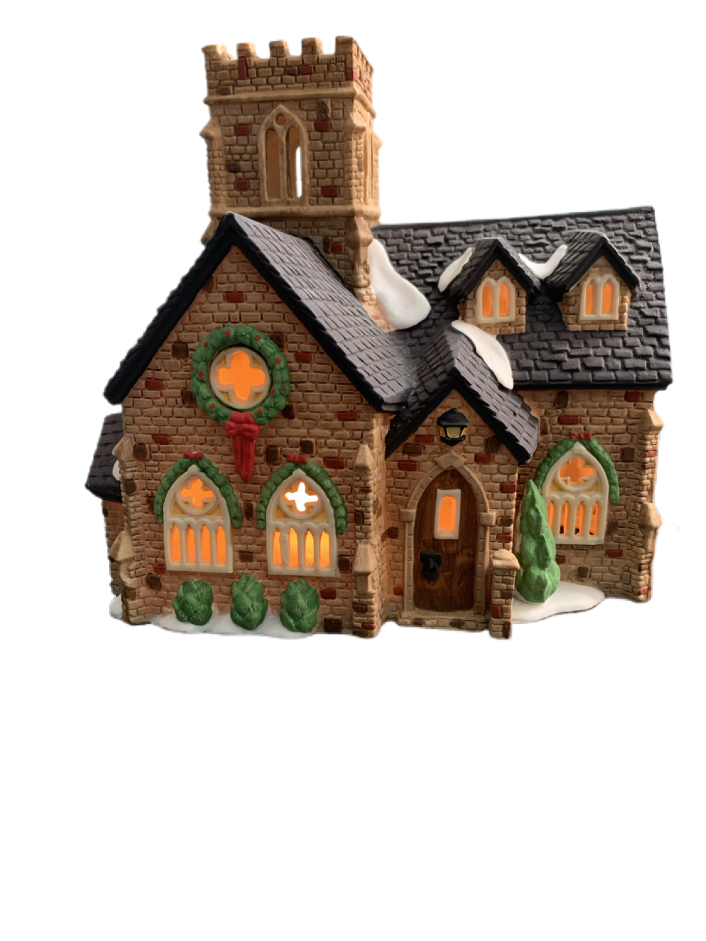 Dept. 56 Dickens Village series Knottington Church with light and cord. Christmas 55824