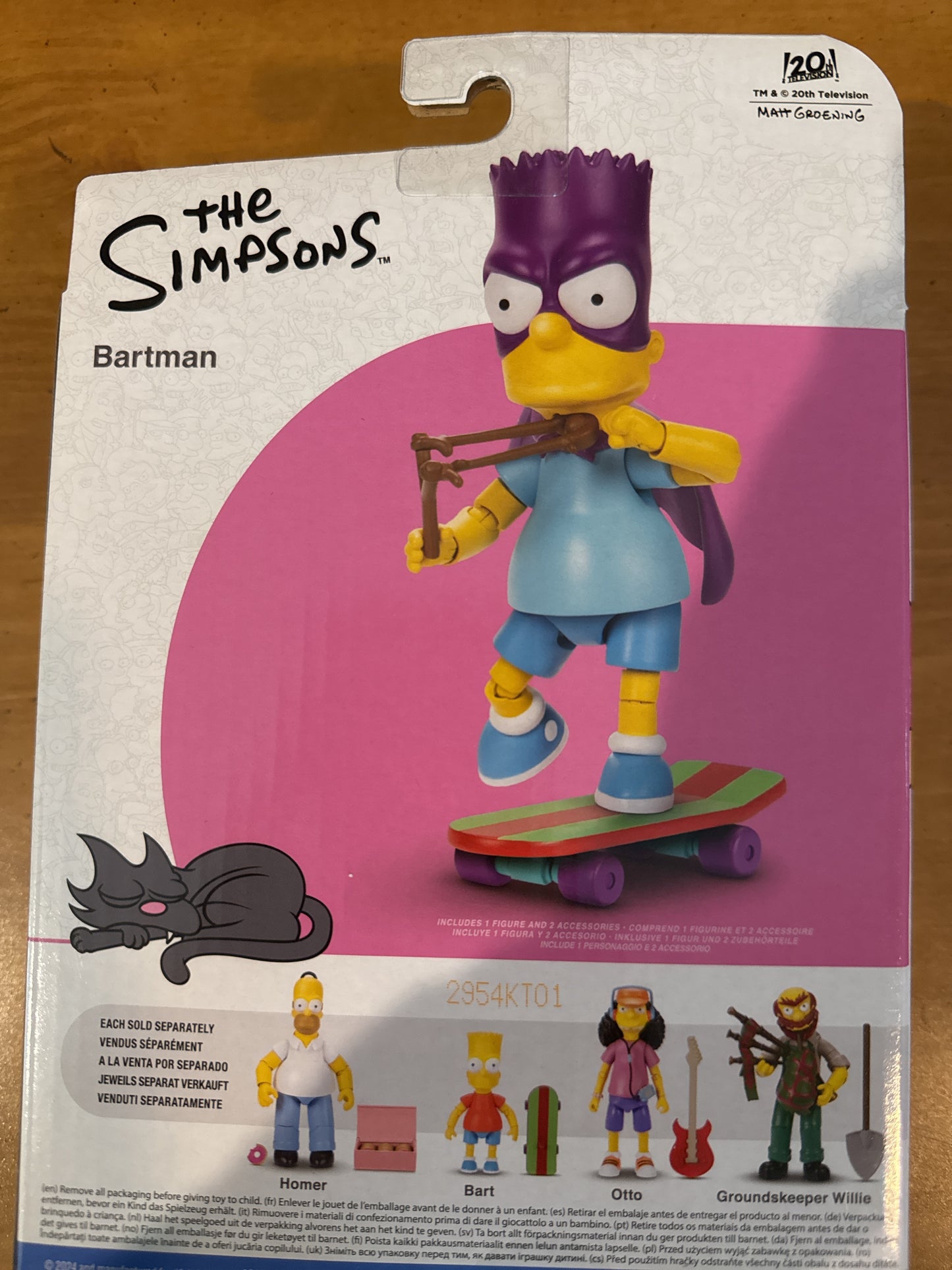 The Simpsons Bartman Action Figure Jakks Pacific 3.5" Tall w/ Skateboard New in Box
