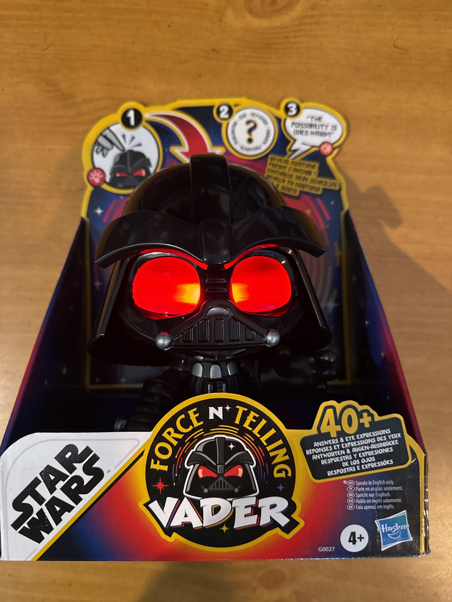 Star Wars Force N Telling Darth Vader Electronic Figure Toy Hasbro 40 Sayings Lights up New